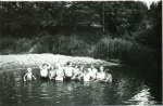 Плотина и озеро в 1960-е годы