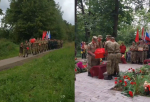 В Зимитицах с почестями перезахоронили останки трех красноармейцев