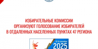 Избирательные комиссии организуют голосование избирателей в отдаленных населенных пунктах 47 региона - Леноблизбирком