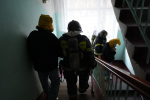 Кировский отряд Леноблпожспас провел пожарно-тактические учения на базе колледжа Водного транспорта в Отрадном