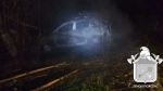Ночью огнеборцы Леноблпожспаса выезжали на тушение двух автомобилей