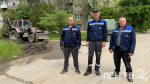 Бригада Леноблводоканала устраняет последствия порыва трубопровода в Енакиево