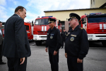 Александр Дрозденко отметил сплоченность и опытность пожарных 103-й части Леноблпожспаса
