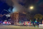 Площадь пожара в историческом особняке в центре Петербурга достигла 2 тыс. кв. метров